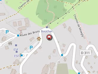 Carte de Domaine Skiable à Combloux