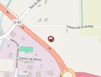 Carte de B&b Hôtel à Riom