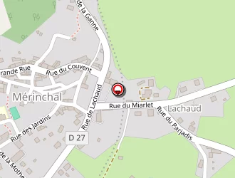 Carte de Jarrier Pierrette à Mérinchal