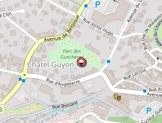 Carte de Hôtel Bellevue à Chatel guyon