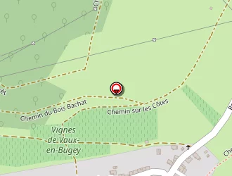 Carte de Evauxlutif à Vaux-en-bugey