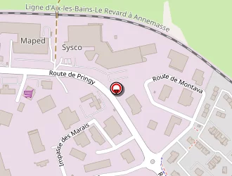 Carte de Hotelf1 Annecy à Pringy