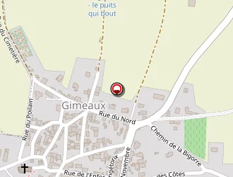 Carte de Morgeat Martial à Gimeaux