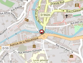 Carte de Sous-prefecture à Aubusson