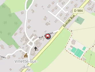 Carte de Les Mas à Villette-sur-ain