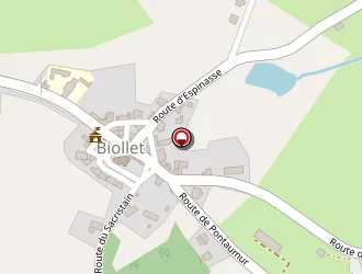 Carte de Agence Postale à Biollet