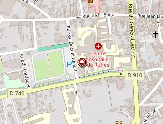 Carte de Centre Médico Social à Ruffec