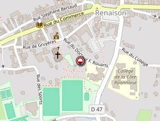 Carte de Complexe Sportif à Renaison