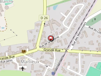 Carte de Frigelec à Marlieux