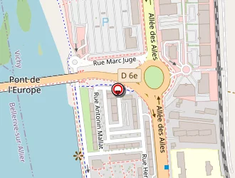 Carte de Chausséa à Vichy