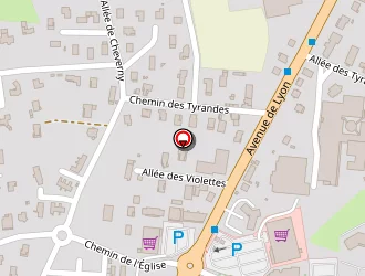 Carte de Jentellet à Péronnas