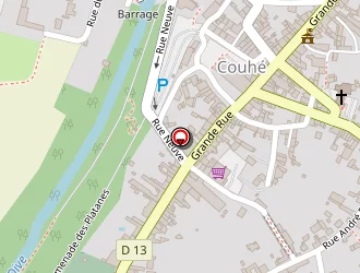 Carte de Grandon à Couhé