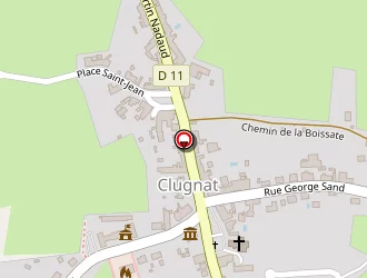 Carte de Restaurants Du Coeur à Clugnat