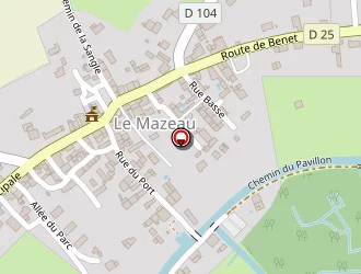 Carte de Au Bord De L'eau à Mazeau (le)