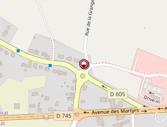 Carte de Station Esso Express à Domérat