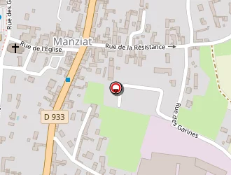 Carte de Les Bornes à Manziat