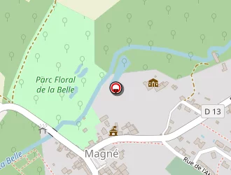 Carte de Commune De Magne à Magné