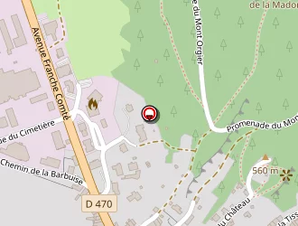 Carte de Bouton D'or à Orgelet