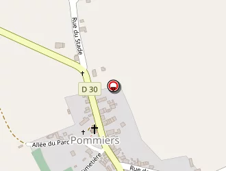 Carte de Aux Pommiers à Pommiers