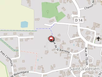 Carte de Le Commerce à Saint-valérien