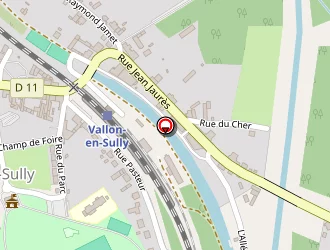 Carte de Camping à Vallon-en-sully