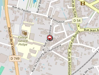 Carte de Collège Gerard Philippe à Chauvigny