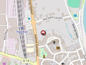 Carte de Cure Saint Philibert à Tournus