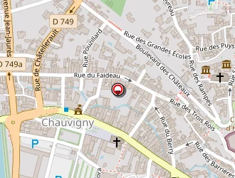 Carte de La Poste (centre De Distribution) à Chauvigny