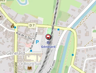 Carte de Ecole Primaire à Génelard