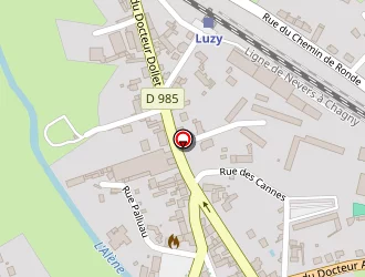 Carte de Hôtel Du Morvan à Luzy