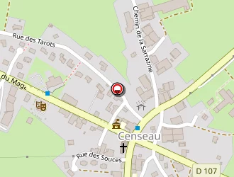 Carte de Hôtel Central à Censeau