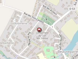 Carte de Terrain De Boules à Beaurepaire