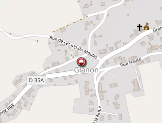 Carte de Glanon à Glanon