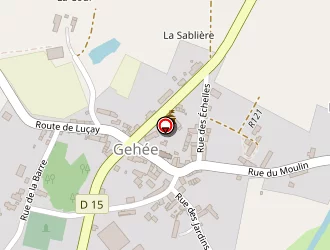 Carte de Touchenoire à Gehée