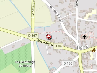 Carte de Manno Coiffure Diffusion à Tigné