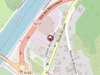 Carte de Franche-comté Piscine à Beure