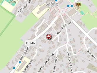 Carte de Hans Hervé à Saône