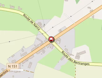 Carte de La Bertinière à Narcy