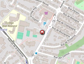 Carte de Collège Jean Rostand à Orvault
