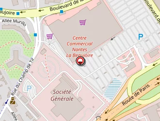 Carte de B&b Hôtel à Nantes