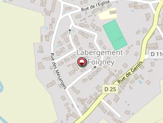 Carte de Aux Mesanges à Labergement-foigney