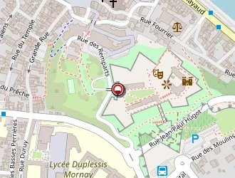 Carte de Lycée Duplessis Mornay à Saumur