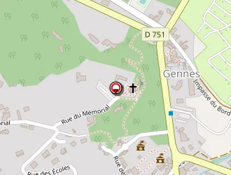 Carte de Artisans Couvreurs D'anjou à Gennes