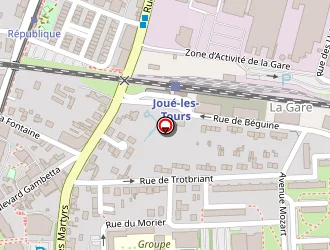 Carte de Centre Des Finances Publiques à Joué-lès-tours