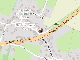 Carte de Garage De Blanche Lande à Oudon