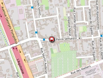 Carte de Pôle Emploi Saint Pierre Des Corps à Saint-pierre-des-corps