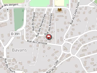 Carte de Gymnase Du Centre à Bavans