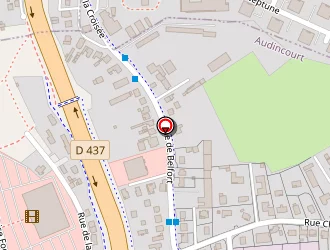 Carte de Skate Park à Audincourt