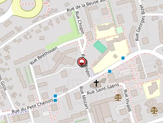 Carte de Tribunal D'instance Et De Grande Instance à Montbéliard