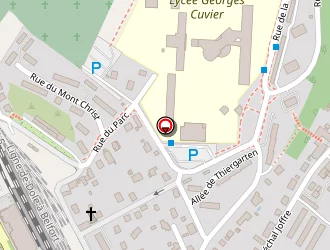 Carte de Lycée Georges Cuvier à Montbéliard